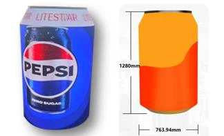 LSS-Serie P1.8 LED-Bierdosen-Display/LED-Cola-Dosen-Bildschirm mit Soft-LED-Modulen für die Wartung an der Vorderseite und kundenspezifischen flexiblen Modulen für digitale Werbung in einzigartiger Form
