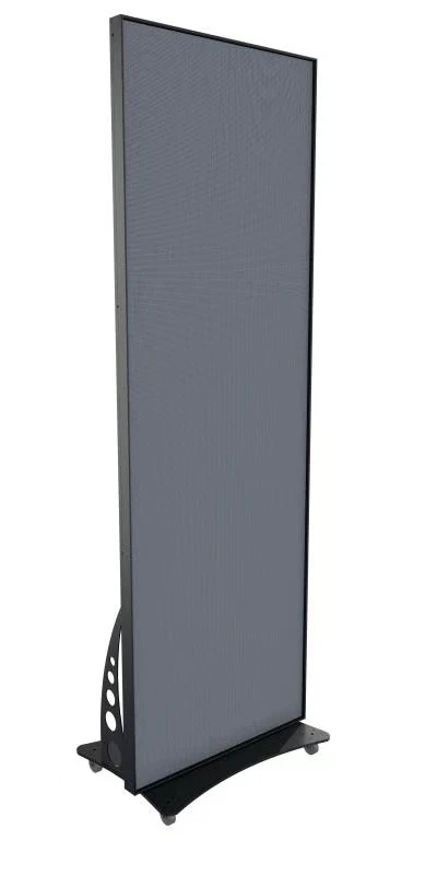 Indoor P2.5mm Portable Digital Led Poster Video Screen Display With Wheels For Rental And Fixed Installation